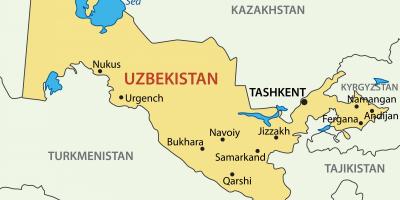 Capital de la república de Uzbekistán mapa